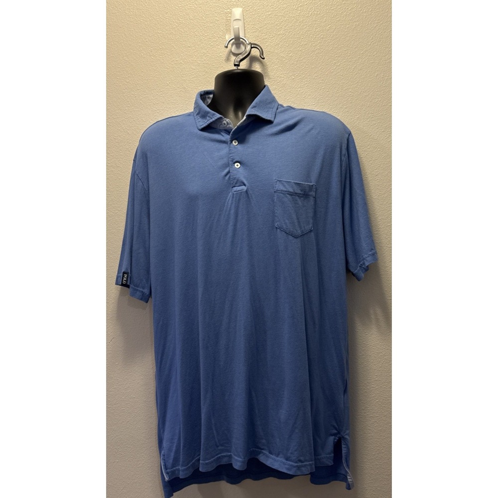 Ralph Lauren Polo Golf Shirt Adult XL Blue Cotton Short Sleeve‎ Preppy Men